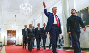 Summit la Casa Albă Trump și liderii europeni FOTO Profimedia 