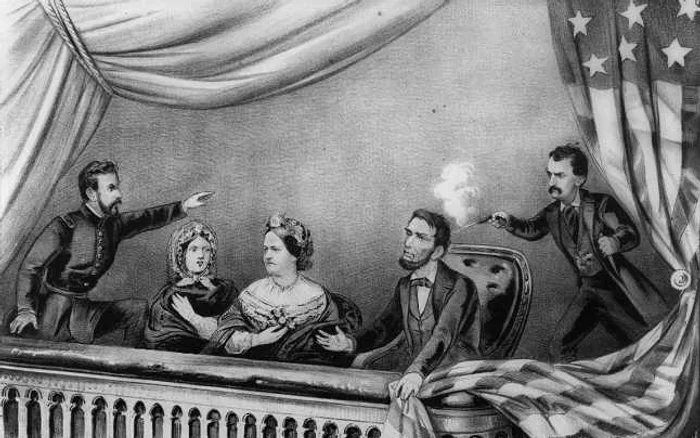 Litografie cu asasinarea lui Abraham Lincoln FOTO: wikipedia.org