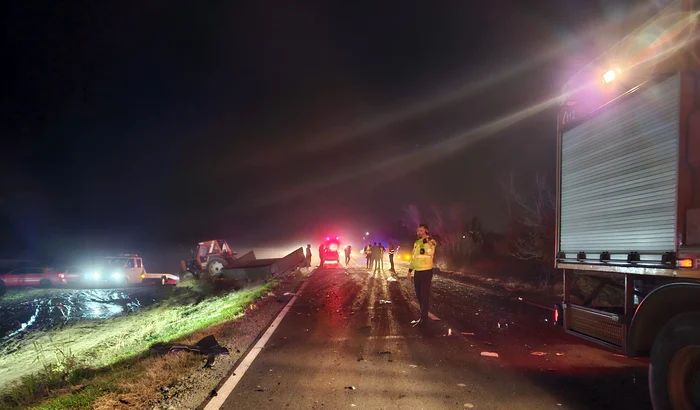 Grav accident în județul Brăila FOTO: ISU Brăila