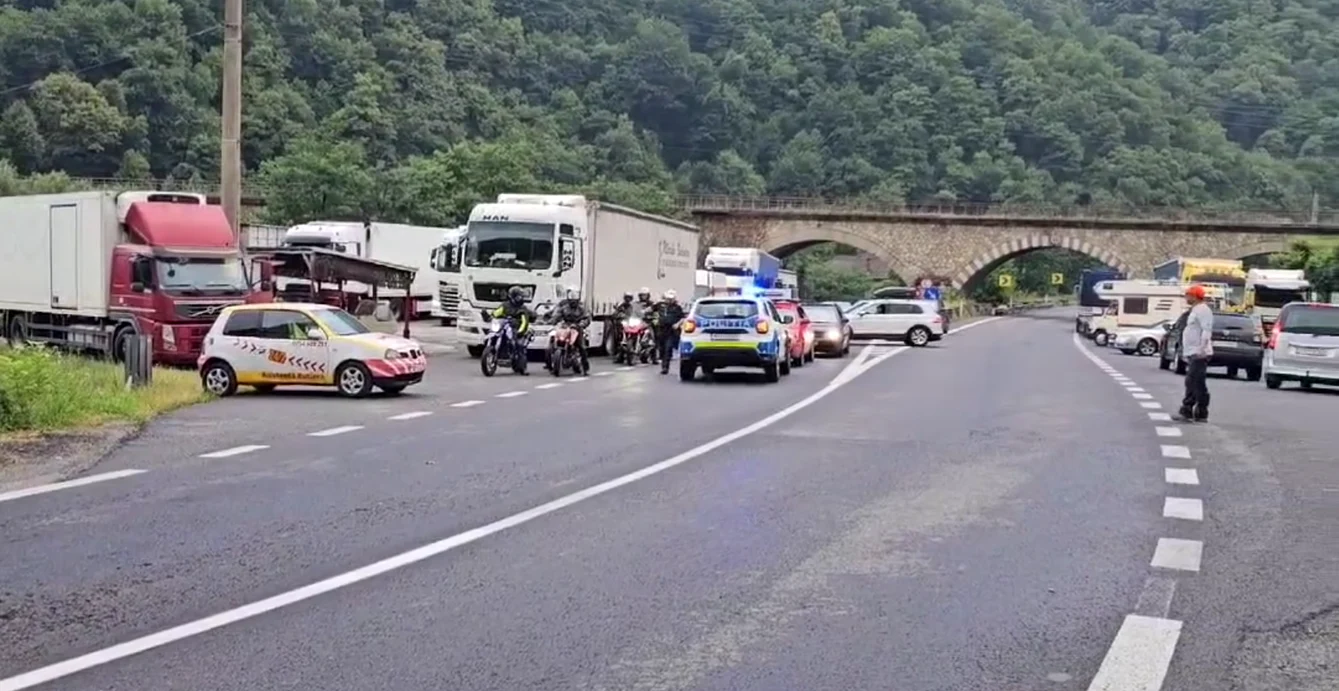 Circulația pe Valea Oltului  FOTO Captură CNAIR  