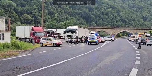 Circulația pe Valea Oltului  FOTO Captură CNAIR  