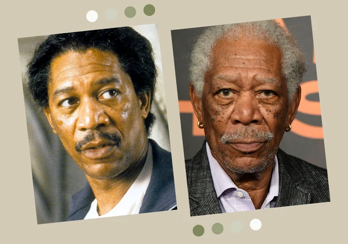 Morgan Freeman, în tinerete (în stânga) și în prezent (în dreapta) / fotografii: Getty Images.