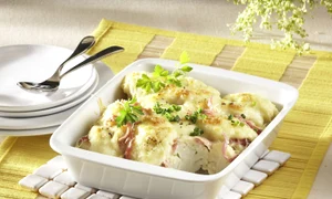 Roasted Cauliflower with Ham Salami (step by step) jpeg