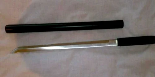 Unul dintre reţinuţi a venit la bar cu o sabie. Foto Adevărul