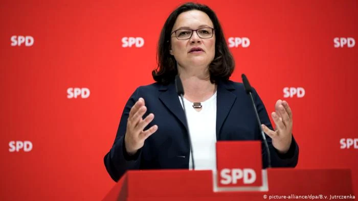 Andrea Nahles, lidera SPD