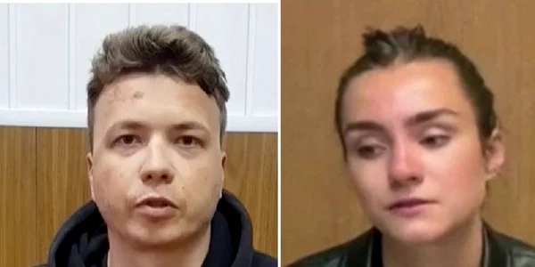 Roman Protasevici si Sofia Sapega FOTO Captura video