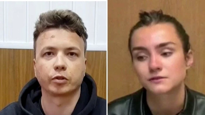 Roman Protasevici si Sofia Sapega FOTO Captura video