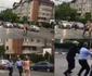 Gol puşcă pe străzile din Râmnicu Vâlcea a lovit un poliţist şi a fost încătuşat Foto colaj