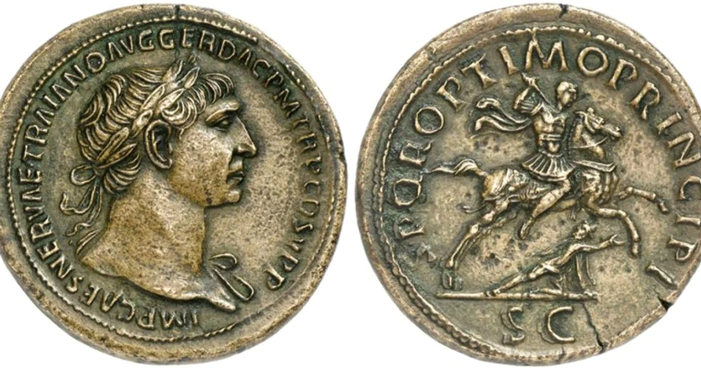 Dinar roman cu chipul cezarului                                                            FOTO: wikipedia