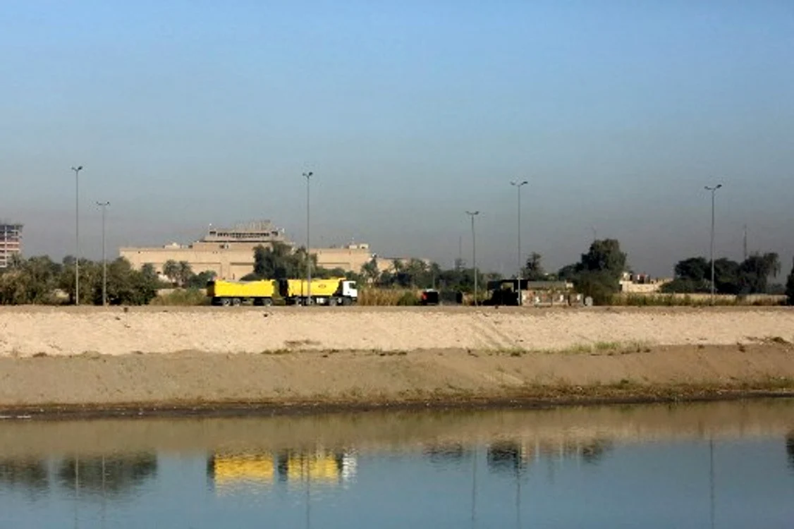 Aceasta este Ambasada SUA din Bagdad foto: AFP