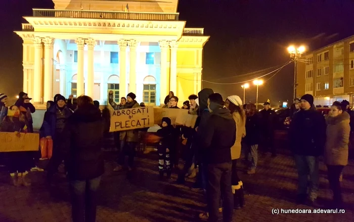 Proteste în Hunedoara. FOTO: Daniel Guţă. ADEVĂRUL.