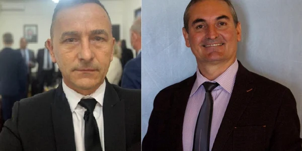 Războiul rozelor între actualul şi fostul primar din Alunu - Vâlcea - Cristian Birăruţi vs Vasile Pîrvu-Boeangiu Foto colaj