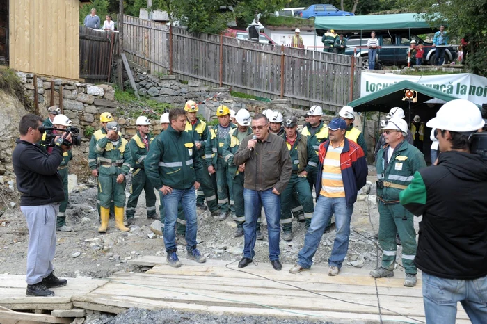 Reprezentanţii minerilor din Valea Jiului au mers la Roşia Montană
