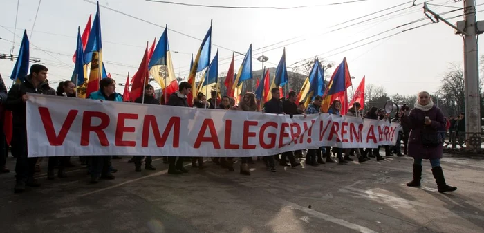 Imagini de la protestul de la începutul anului din Chişinău FOTO Adevărul