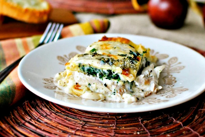 lasagna cu branza si pui jpeg