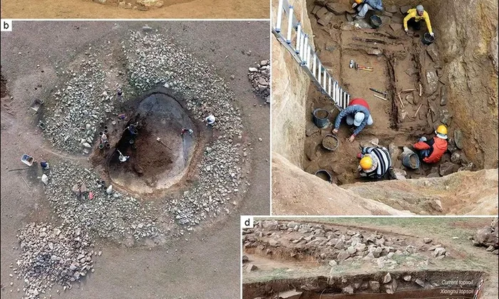 Cercetări arheologice în necropola Tamir (© P. Gérard, B. Noost, and D. Nikolaeva / Alcouffe et al., Antiquity (2026)