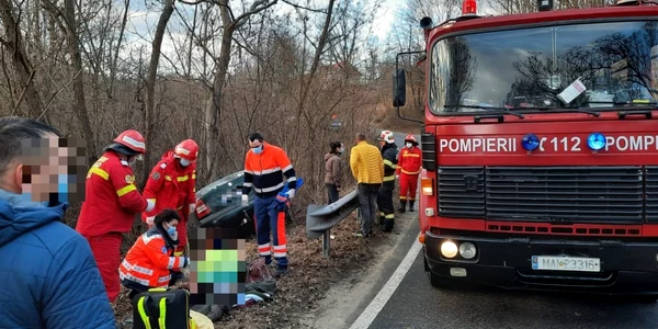accident masina cazuta in rapa