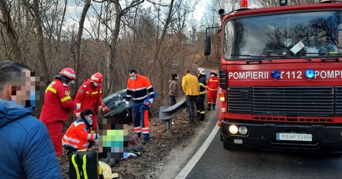 accident masina cazuta in rapa