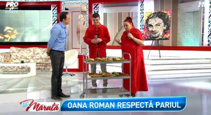 Gravidă în şapte luni, Oana Roman a dat iama în mâncăruri chinezeşti