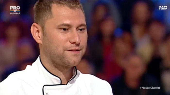 Andrei, în timpul finalei MasterChef 2015