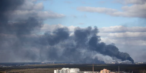Fum peste Bucia Ucraina FOTO Unian