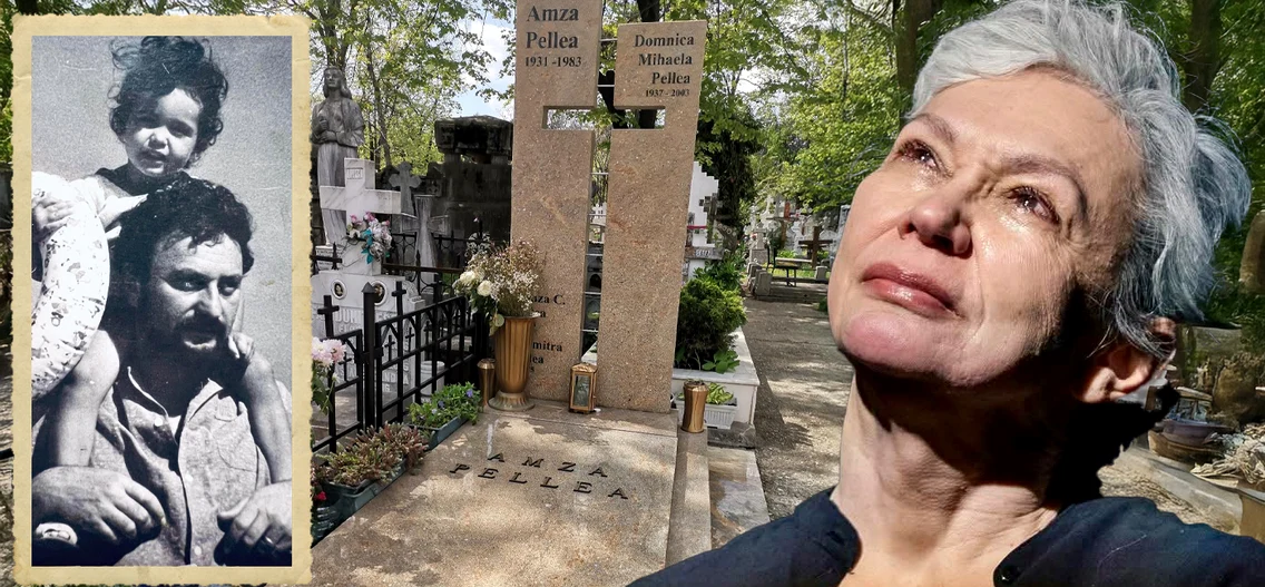 Oana Pellea vine adesea la mormânt, ca să aprindă lumânări pentru sufletul părinților