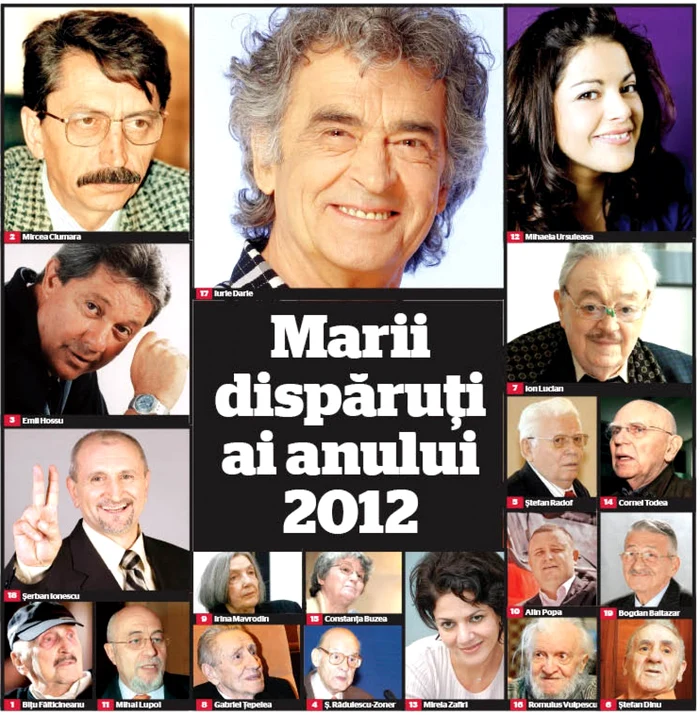 Marii disparuţi ai anului 2012 FOTO Adevărul