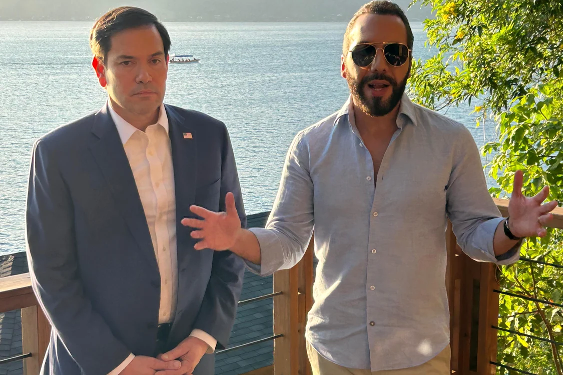 Secretarul de stat al SUA, Marco Rubio și președintele din El Salvador, Nayib Bukele FOTO EPA-EFE