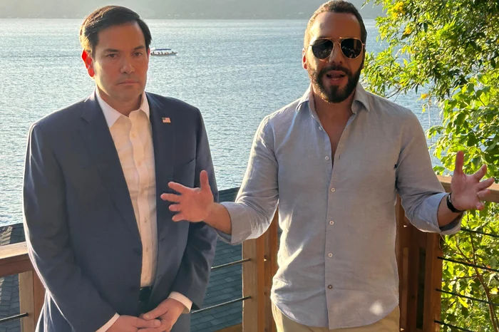 Secretarul de stat al SUA, Marco Rubio și președintele din El Salvador, Nayib Bukele FOTO EPA-EFE