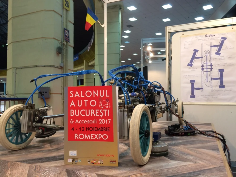 Maşina creată de inventatorul din Bârlad Foto: Adrian Roşca