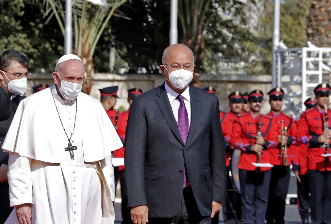 Papa Francisc în Irak - Barham Saleh / 5 mar 2021 / FOTO AFP