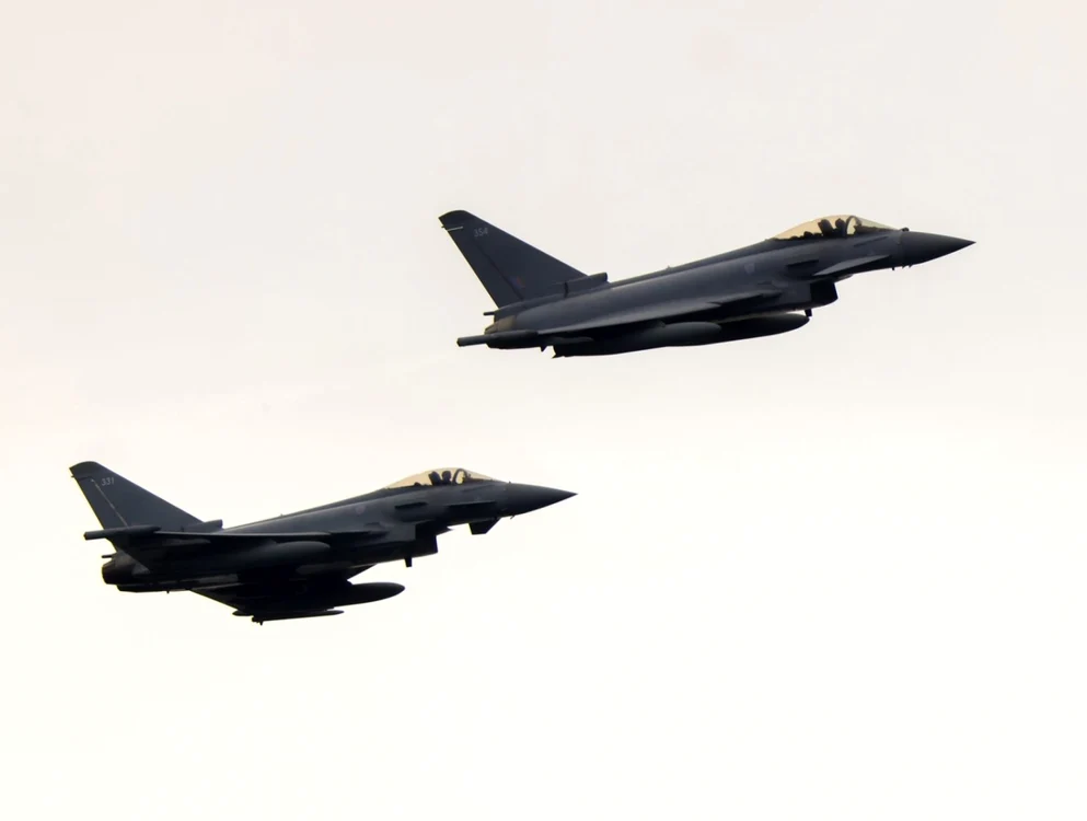 Avioanele britanice Eurofighter Typhoon sunt găzduite de Baza 57 Aeriană Mihail Kogălniceanu FOTO RAF/Facebook