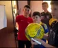 Refugiaţi ucraineni în campusul şcolar din Călimăneşti - Vâlcea Foto captură video