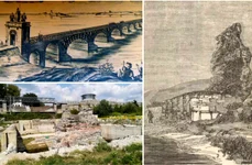 Podul de la Drobeta Sursa Wikipedia revista Familia 1865 jpg