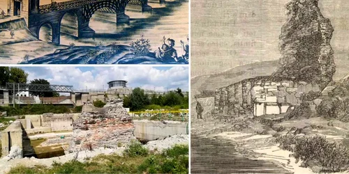 Podul de la Drobeta  Sursa Wikipedia   revista Familia 1865 jpg