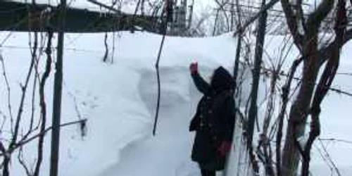 Zăpada are trei metri, la Scutelnici