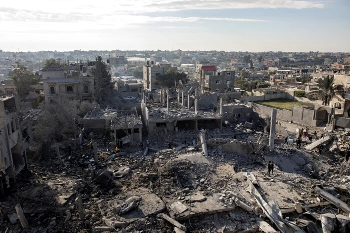 Bombardamente israeliene în sudul Fâșiei Gaza FOTO EPA-EFE