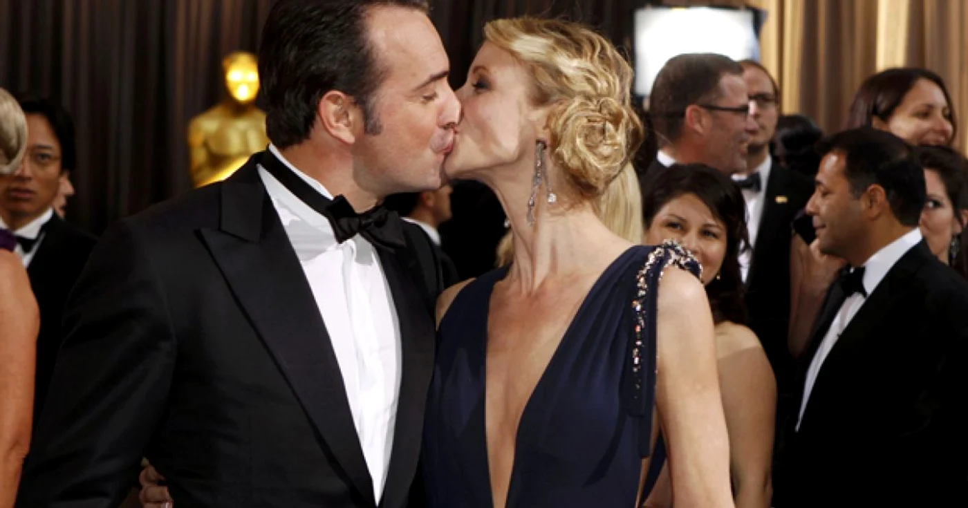 Actorul Jean Dujardin impreuna cu soţia Alexandra Lamy