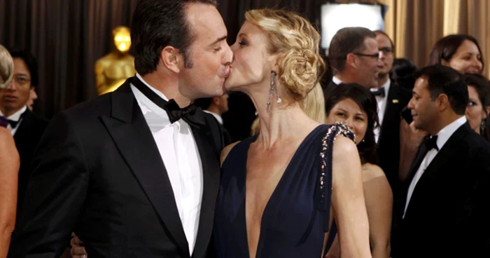 Actorul Jean Dujardin impreuna cu soţia Alexandra Lamy