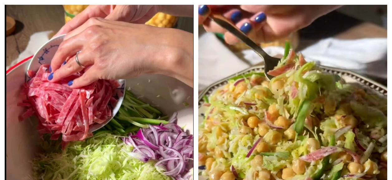 Salată cu năut / FOTO: Captură video