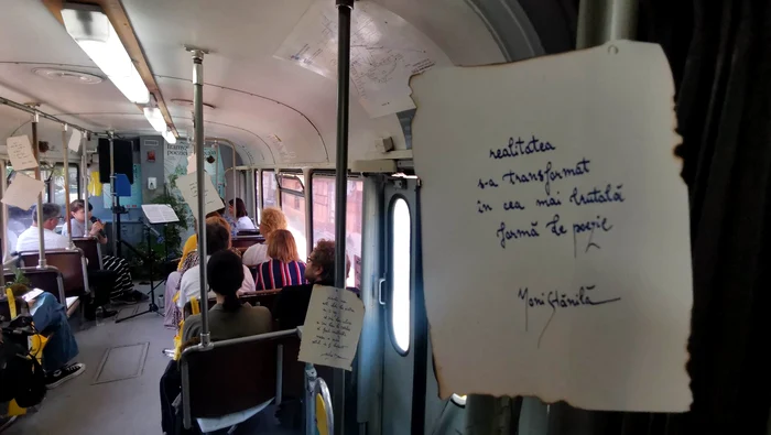 Tramvaiul Poeziei la Timișoara FOTO Ștefan Both