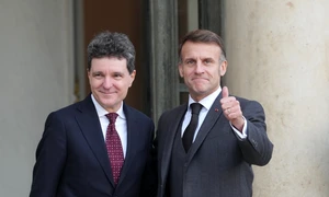 Nicușor Dan și Emmanuel Macron FOTO Profimedia