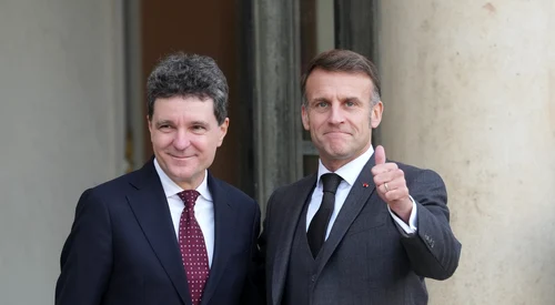Nicușor Dan și Emmanuel Macron FOTO Profimedia 