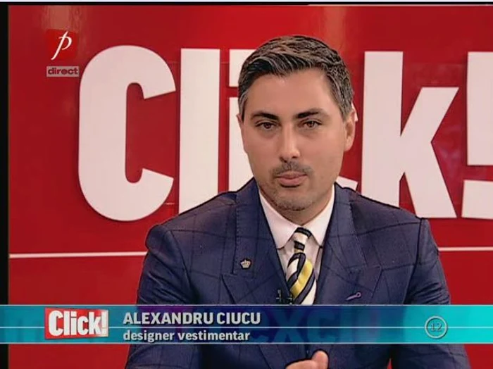 Alexandru Ciucu a fost prezent în platoul emisiunii Click! de la Prima Tv