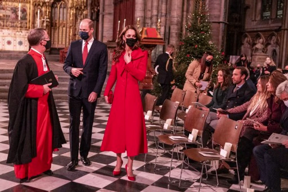 Kate Middleton şi Prinţul William au patricipat la un concert de Crăciun foto: AFP