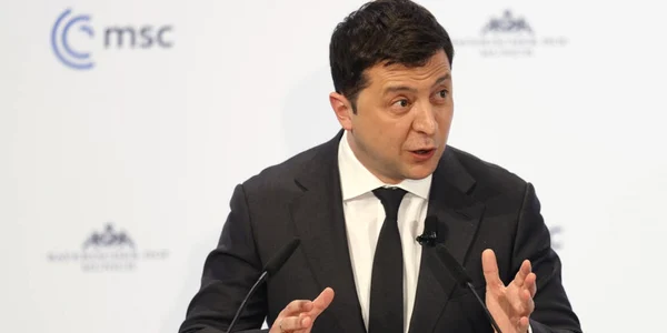 Volodimir Zelenski la Conferinta de Securitate de la Munchen 2022 FOTO EPA-EFE