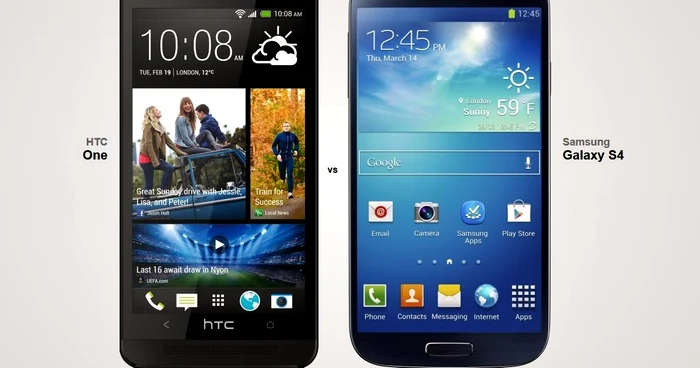 HTC One şi Samsung Galaxy S4 sunt smartphone-urile momentului. FOTO Captură/Versus IO