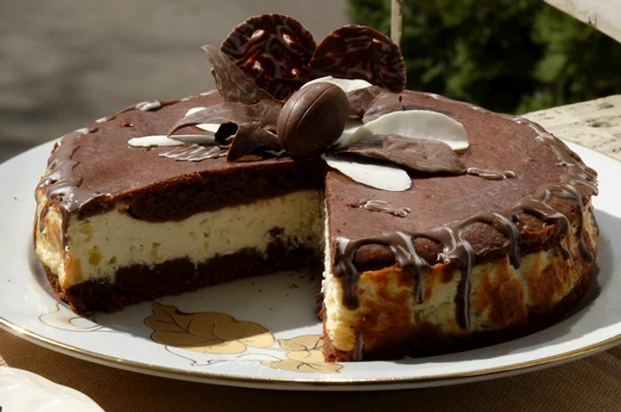 
    Prăjitură cu brânză de vaci şi ananas   