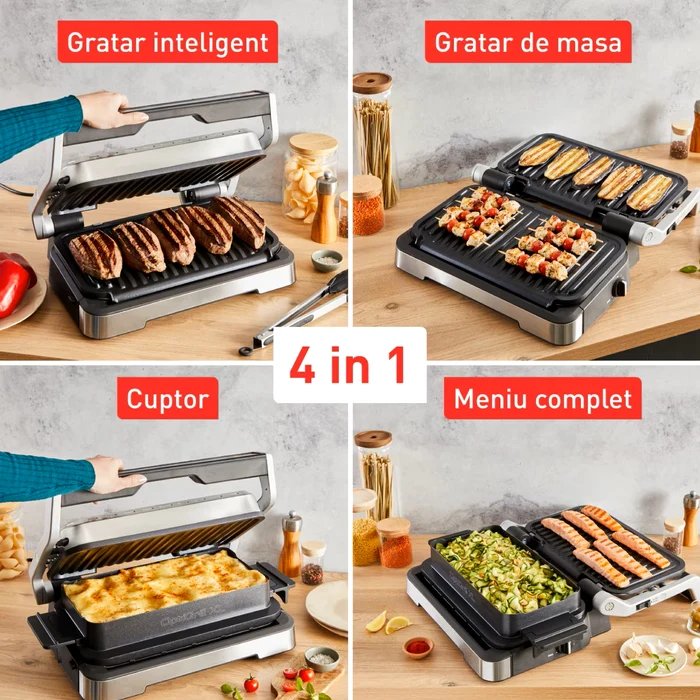 Colaj de imagini cu beneficiile grătarelor electrice Sursă eMAG