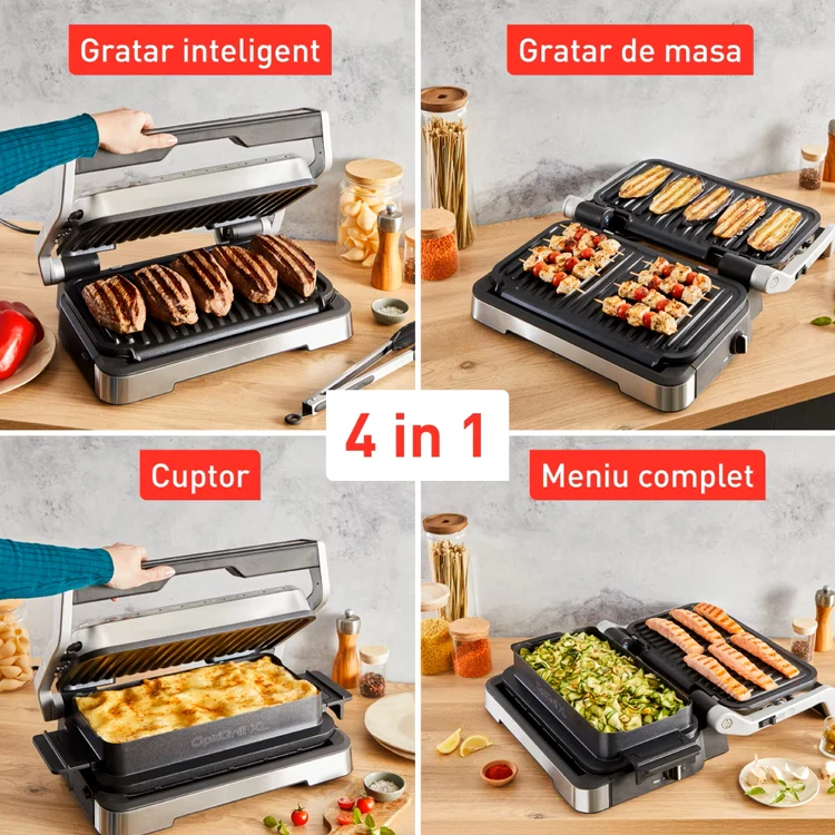 Colaj de imagini cu beneficiile grătarelor electrice Sursă eMAG